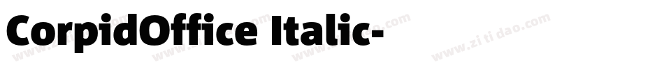 CorpidOffice Italic字体转换